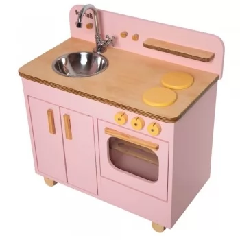 Bancada Infantil Rosa de Madeira Fabrink Brincadeira Criativa