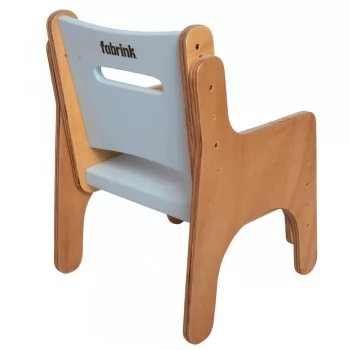 Cadeirinha Infantil de Madeira Azul Bebê Fabrink