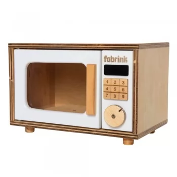 Microondas Infantil de Madeira Branco Fabrink