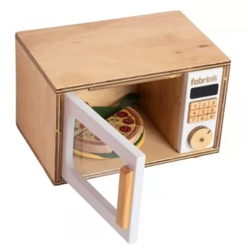 Microondas Infantil de Madeira Branco Fabrink