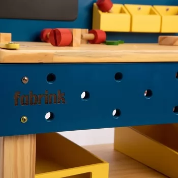 Oficina Infantil de Madeira Azul Petróleo Fabrink