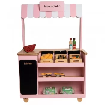 Mercadinho Infantil de Madeira Rosa Fabrink
