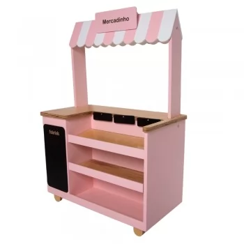 Mercadinho Infantil de Madeira Rosa Fabrink