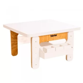 Mesa Infantil Branca de Madeira Fabrink Diversão e Criatividade