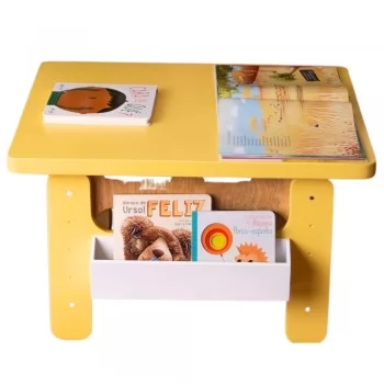 Mesa Infantil Amarela de Madeira Fabrink Diversão e Criatividade